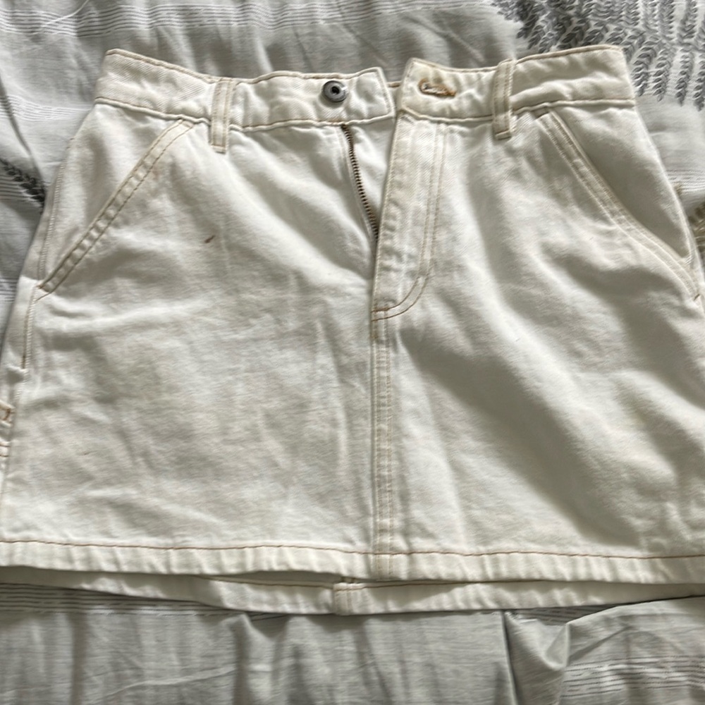COTTON ON Cream white Denim Skirt